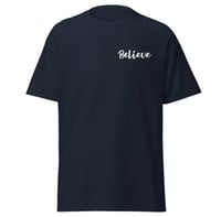 Image 1 of Believe Pocket Printed Tshirt Multiple Colours 