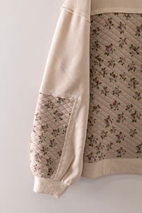 Image 3 of Ditsy Floral Quilted Contrast Panel Pullover Top - MID OCT