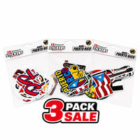Image 1 of 3 paquetes de Waterproof Stickers PR (45 stickers en total)