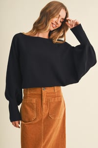 Image 1 of Bateau Neck Dolman Sleeve Pullover - EARLY OCTOBER 
