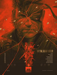 METAL GEAR SOLID LEGACY 18x24" ALERT Gold Variant Art Print - Artist Proof