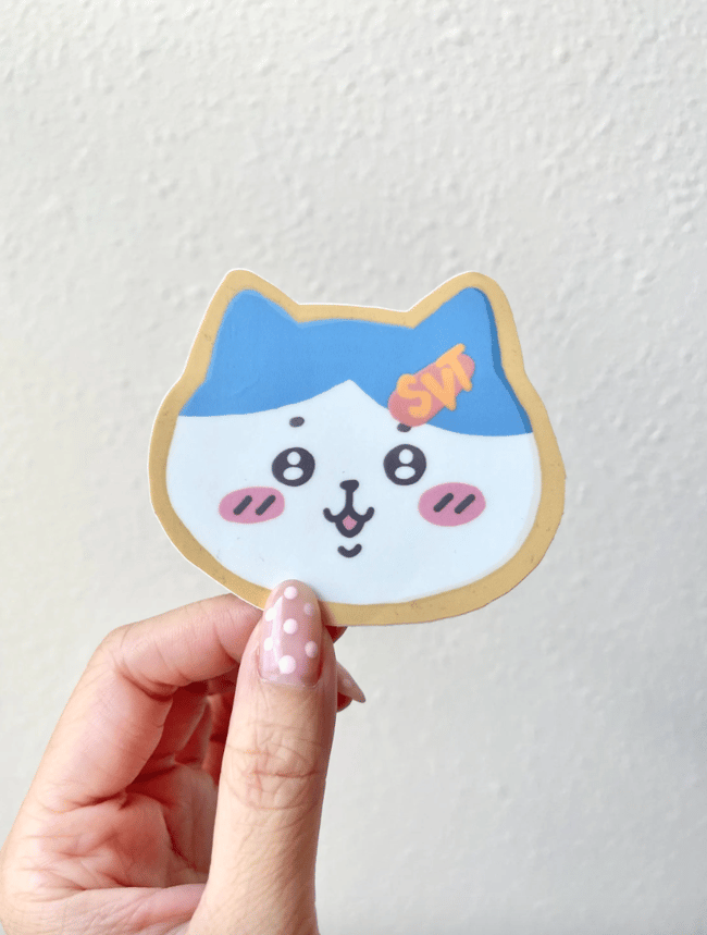 chiikawa cookie svt carats vinyl sticker