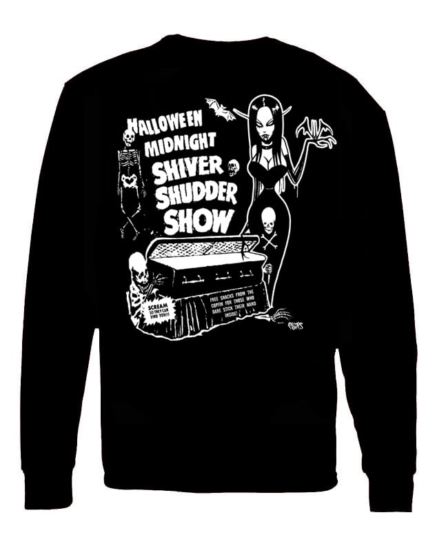 Image of  Preorder - MIDNIGHT SHIVER SHUDDER SHOW- Longlseeve shirt - ships sept 26th