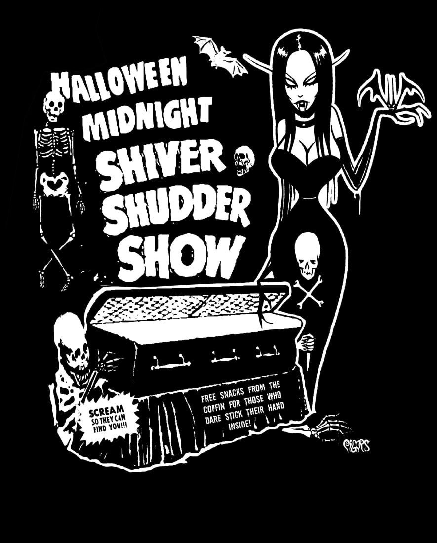 Image of  Preorder - MIDNIGHT SHIVER SHUDDER SHOW- Longlseeve shirt - ships sept 26th