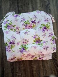 Image 1 of Floral purple/lavender 17x15 dining cushion