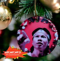 Image 1 of Bolo Chong Li Bloodsport Christmas Tree Ornament, Ceramic Collectible Holiday Decoration, Great G...