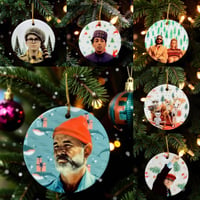 Image 2 of Fantastic Mr. Fox Ornament – Handmade Ceramic Wes Anderson Ornament – Fox Family Christmas Decor