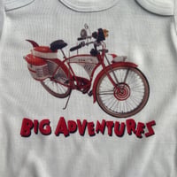 Image 2 of Pee Wee Bike Bodysuit, Big Adventure, baby shower gift, New Dad, New Mom, Expecting Mom Gift, Gen...
