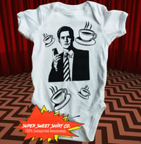 Image 1 of Agent Cooper Coffee Bodysuit, baby shower gift, New Dad, New Mom Gift, Expecting Mom Gift, Gender...