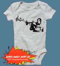Image 1 of Louis Armstrong Bodysuit, Jazz baby Bodysuit, baby shower gift, New Dad, New Mom Gift, Expecting ...