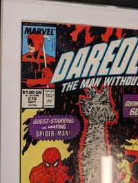 Image 2 of 1989 Vintage Daredevil #270 Framed Comic | 35+ Year Old Marvel Wall Art | First Appearance Blackh...