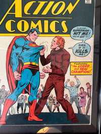 Image 2 of 1975 Vintage Action Comics Framed Comic | 50+ Year Old DC Wall Art | Classic Superman | UV Plexig...