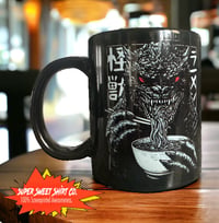 Image 2 of Unique Japanese Ramen Kaiju Monster Coffee Tea Mug - Handcrafted Ceramic Cup - King of Monsters