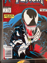 Image 5 of 1993 Vintage Venom: Lethal Protector #1 Red Foil Framed Comic | 30+ Year Old Marvel Wall Art | Ve...