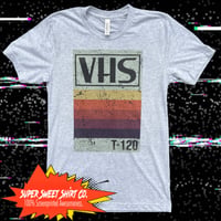 Image 1 of Retro Style VHS Logo Shirt - Vintage Video Cassette Tee - 90s Nostalgia Fashion - Unisex Graphic ...