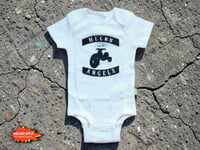 Image 1 of Motorcycle Baby Bodysuit, Little Biker Onesie, Funny Baby Shower Gift, Biker Dad Mom Gift, Moto Baby