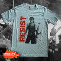 Image 1 of Sarah Connor RESIST T-Shirt | Retro Sci-Fi Resistance Shirt | Cult 80s Movie Inspired Protest Tee...