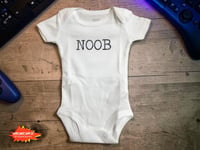 Image 1 of Noob Baby Bodysuit | Gamer Baby Outfit | Funny Newborn Gaming Gift | Retro Video Game Baby Clothes