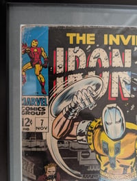 Image 2 of 1968 Vintage Iron Man #7 Framed Comic | 57+ Year Old Marvel Wall Art | Original Bronze Age Collec...