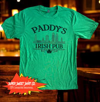 Image 1 of Paddy's Pub Irish Shirt, Philadelphia Vintage Style Green Tee for St. Patrick's Day or Everyday W...