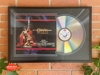 Image 1 of Vintage 1991 Conan the Barbarian Laserdisc Framed | Double Matted Movie Display | Retro Sci-Fi Fa...