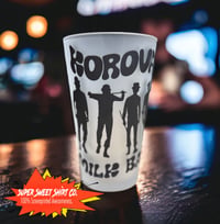 Image 1 of Korova Milk Bar 17oz Pint Beer Mug - Glass Bar Man Cave Decor - Tavern Pub - Clockwork Orange - K...