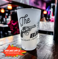 Image 1 of Twin Peaks Bang Bang Bar 17oz Pint Beer Mug - Glass Bar Man Cave Decor - Tavern Pub - Fire Walk W...