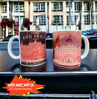 Image 1 of Grand Budapest Hotel Mug Set, Society of Crossed Keys, Coffee gift, Wes Anderson movie, Gift for ...