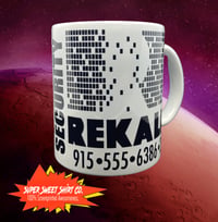 Image 1 of Total Recall Mug, Rekall Security, Ceramic Handled Mug, Coffee Cup, Mars, Movie quotes, Coffee Gi...