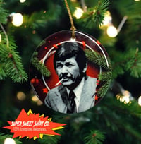 Image 1 of Charles Bronson Death Wish Christmas Tree Ornament, Ceramic Collectible Holiday Decoration, Great...