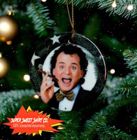 Image 1 of Scrooged Movie Holiday Ornament, Unique Christmas Ceramic Tree Ornament, Nostalgic Decor for the ...