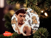Image 1 of The Last Dragon Christmas Ornament – Bruce Leroy Ceramic Ornament – 80s Movie Holiday Decor