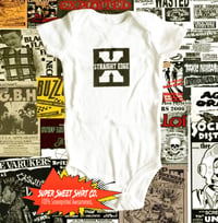 Image 1 of Straight Edge Punk Baby Bodysuit, Hardcore Baby Clothes, baby shower gift, New Dad, New Mom Gift,...