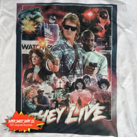 Image 2 of They Live T-Shirt | Cult 80s Sci-Fi Protest Shirt | OBEY Resistance Tee | Retro Dystopian Movie I...