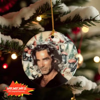 Image 1 of Wade Garrett Christmas Ornament – Handmade Ceramic Road House Decor – Sam Elliott Ornament