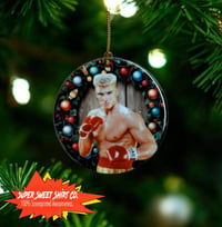Image 1 of Dolph Lundgren Ivan Drago Ornament, Handcrafted Ceramic Holiday Decor for Christmas Trees, Great ...