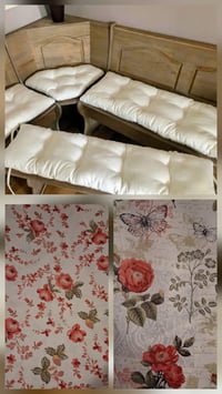 Image 1 of 4 Piece Nook Cushions Set/ties on Single cushion only/Butterfly Rose