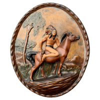 Image 1 of Vintage Indian Chalkware Plaque