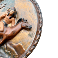 Image 2 of Vintage Indian Chalkware Plaque