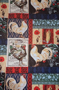 Image 2 of 4 Piece Nook Cushions Set/ties on Single cushion only/Colorful Rooster