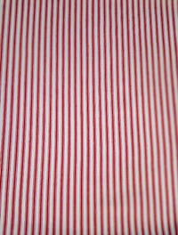 Image 3 of 4 Piece Nook Cushions Set/ties on Single cushion only/Red/Cream ticking
