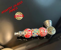 Image 2 of Portable Metal Smoking Pipe - Jeweled