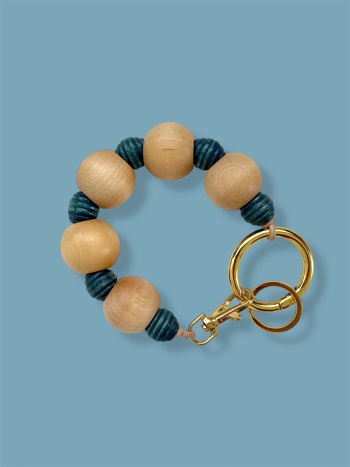 Image of ALL-IN-ONE KEYCHAIN CHARM: natural/blue