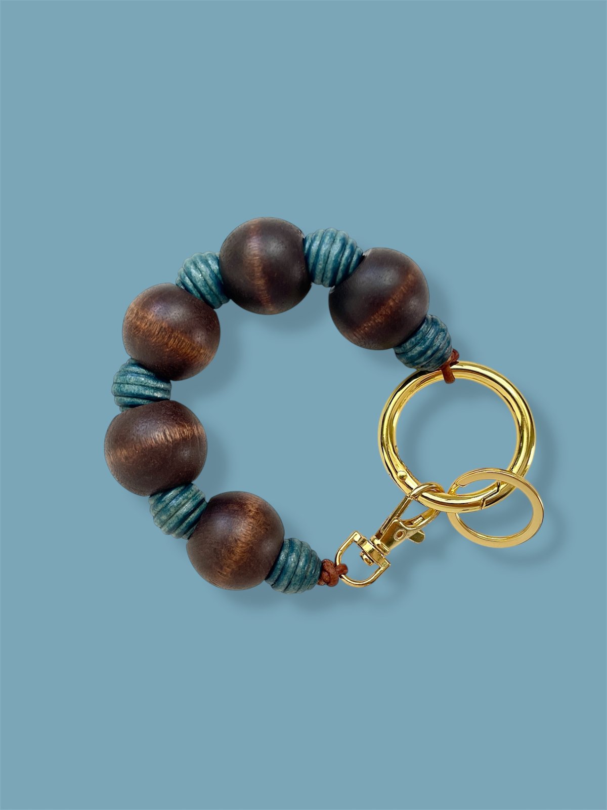 Image of ALL-IN-ONE KEYCHAIN CHARM: brown/blue