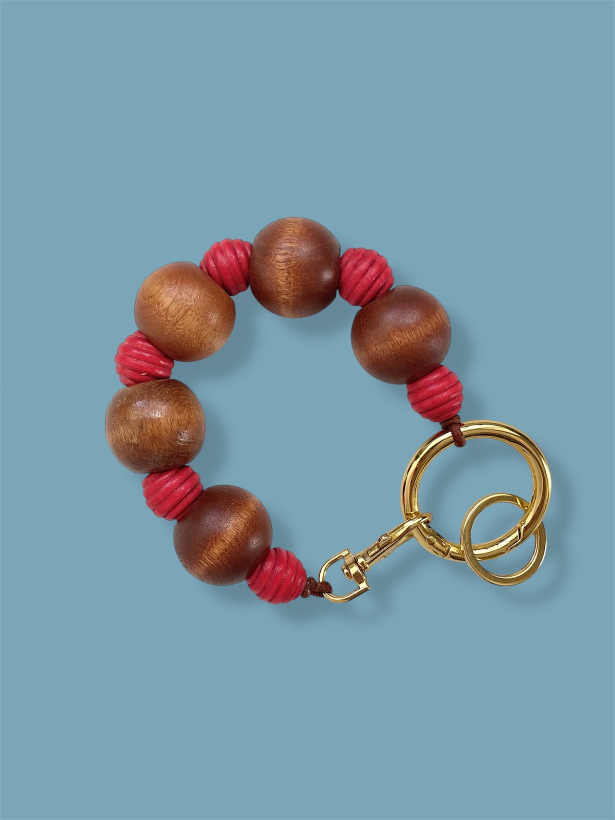 Image of ALL-IN-ONE KEYCHAIN CHARM: brown/red