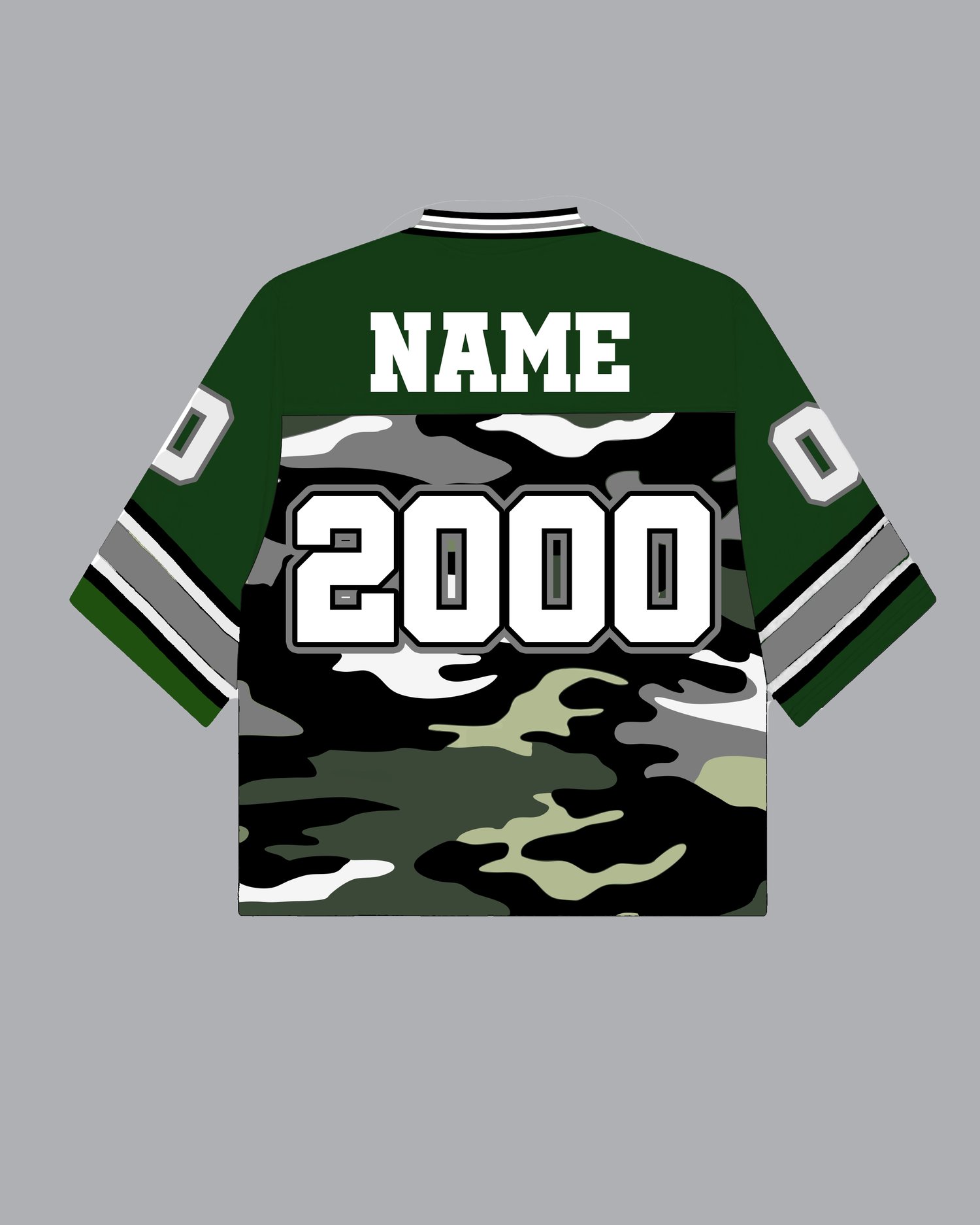 Image of Vigor Green & Camo Oversized Jersey