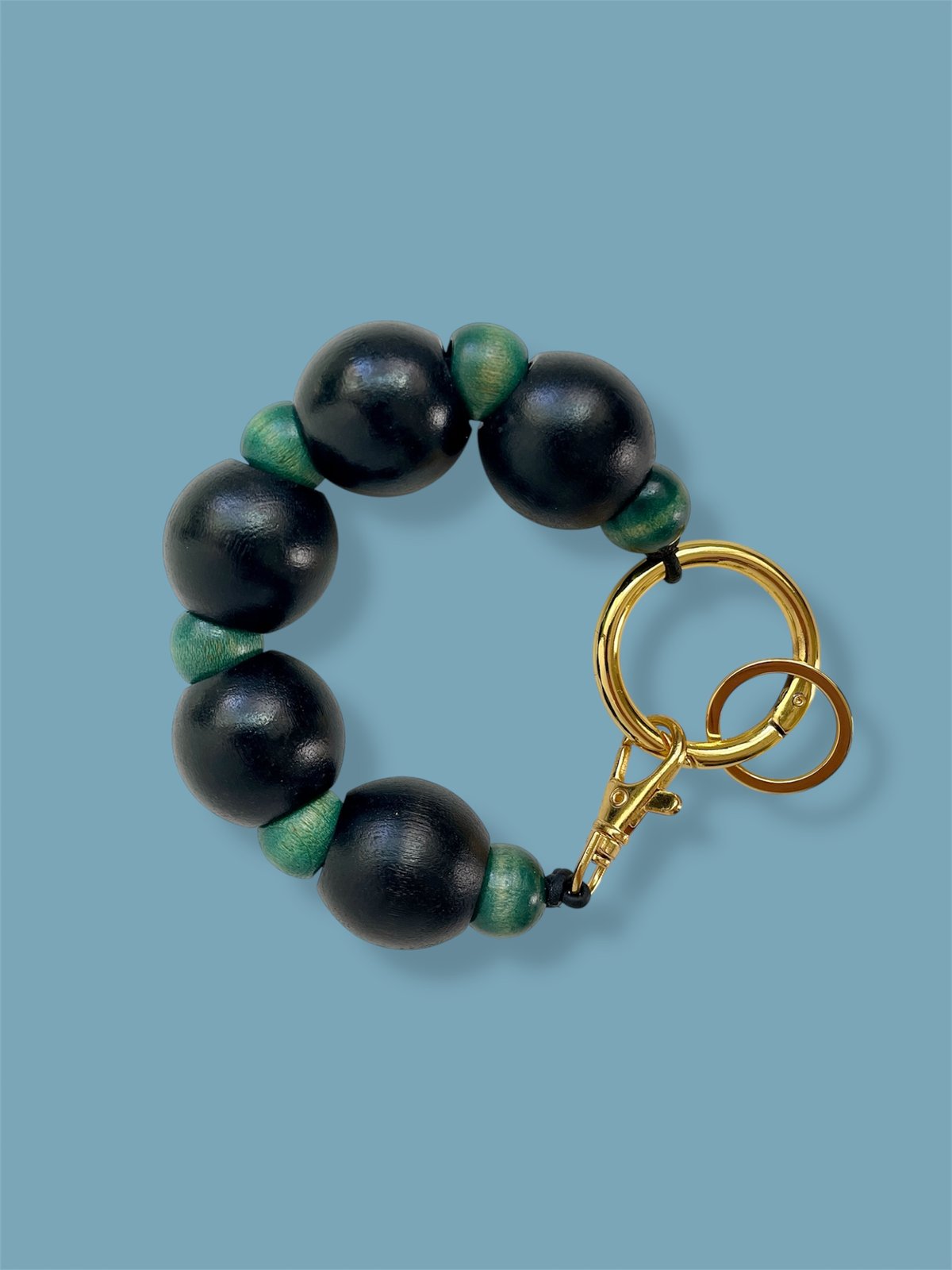 Image of ALL-IN-ONE KEYCHAIN CHARM: black/teal