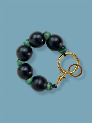 Image of ALL-IN-ONE KEYCHAIN CHARM: black/teal