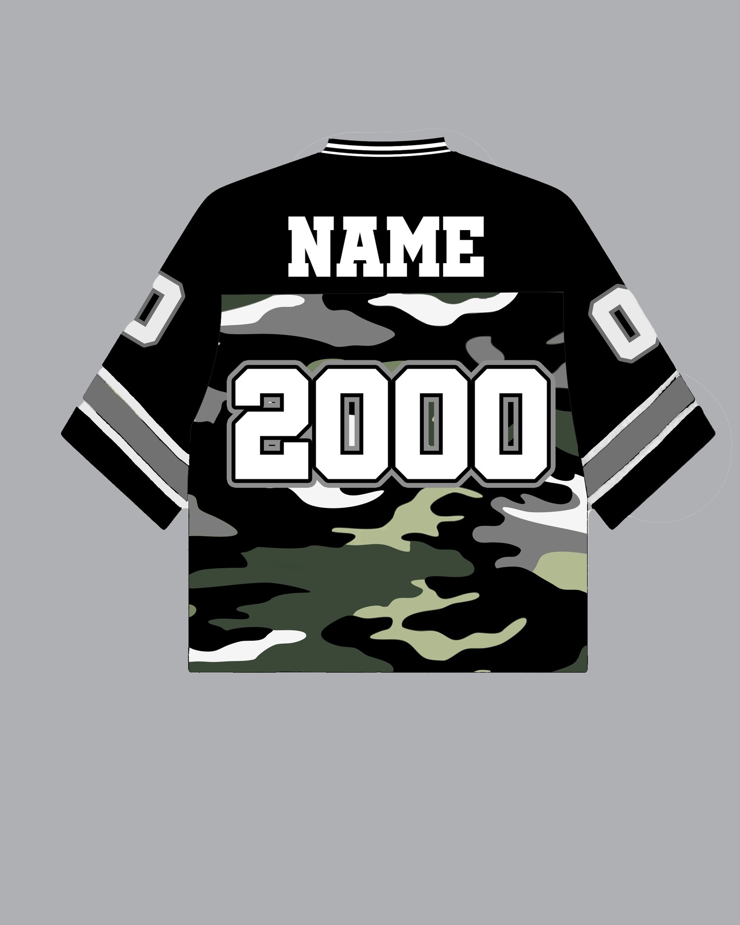Image of Vigor Black & Camo Oversized Jersey
