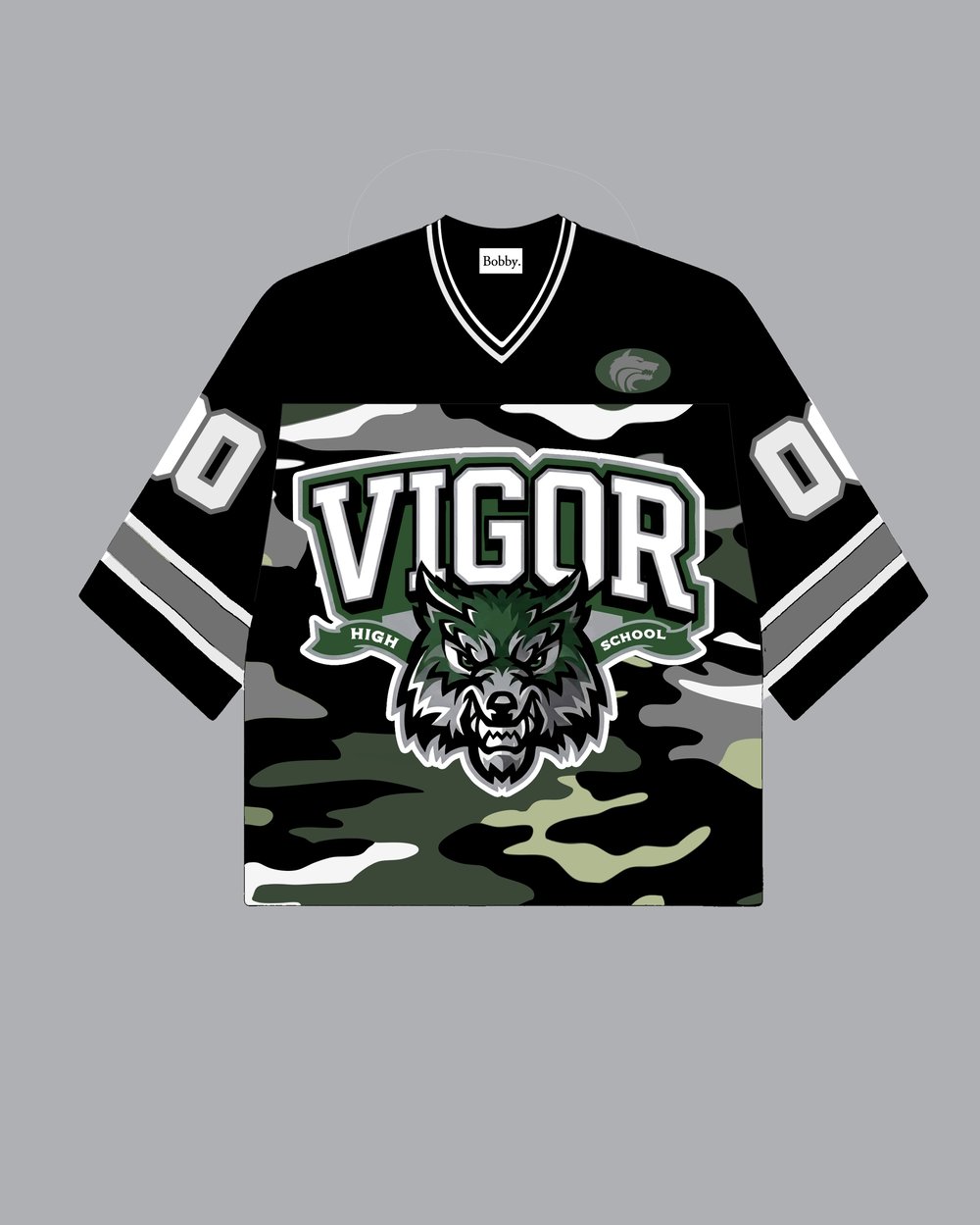 Image of Vigor Black & Camo Oversized Jersey